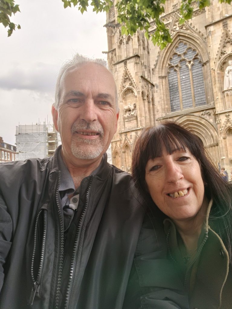 Photo of John & Mandy outside York Cathedral